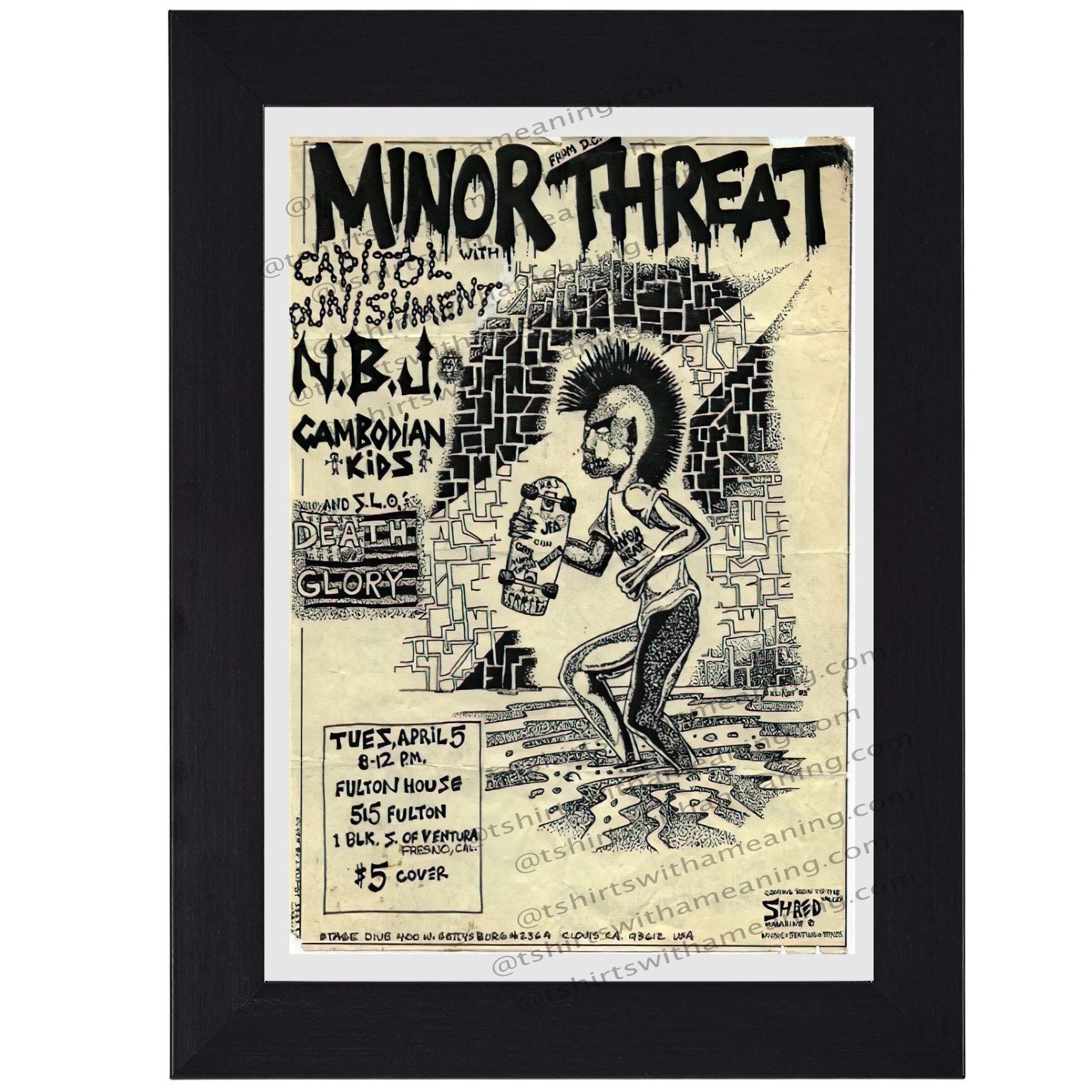 Minor Threat print mini concert poster flyer music