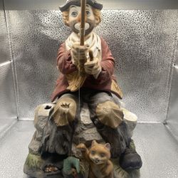 Waco Melody In Motion(NO SOUND/MOVEMENT) Whistling Willie Hobo Clown Fishing 