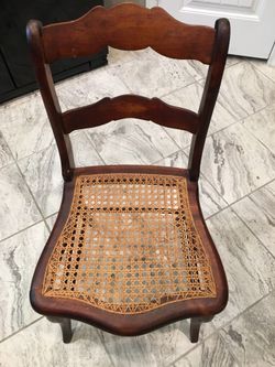Antique cane reed chair