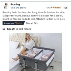 Twin Baby Bassinet $40