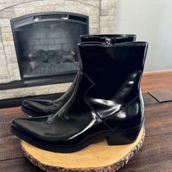 New! Mens Calvin Klein Alden Calf Black High Top Zipper Boots. Size 11. Retail $300 Without box
