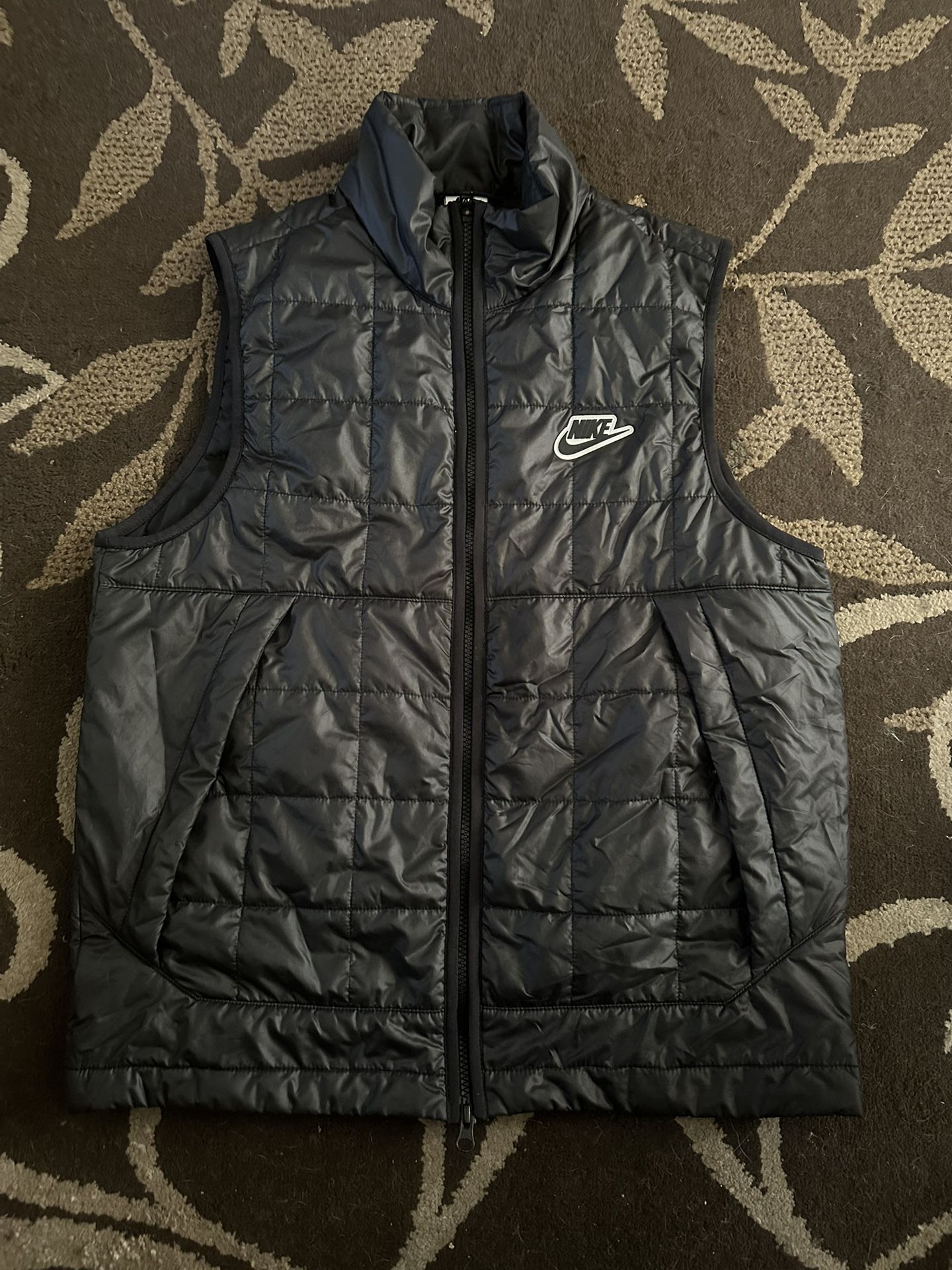 nike double zip puffer vest