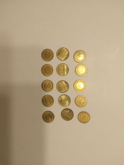 15 NEW YORK CITY SUBWAY TOKENS from 1980s