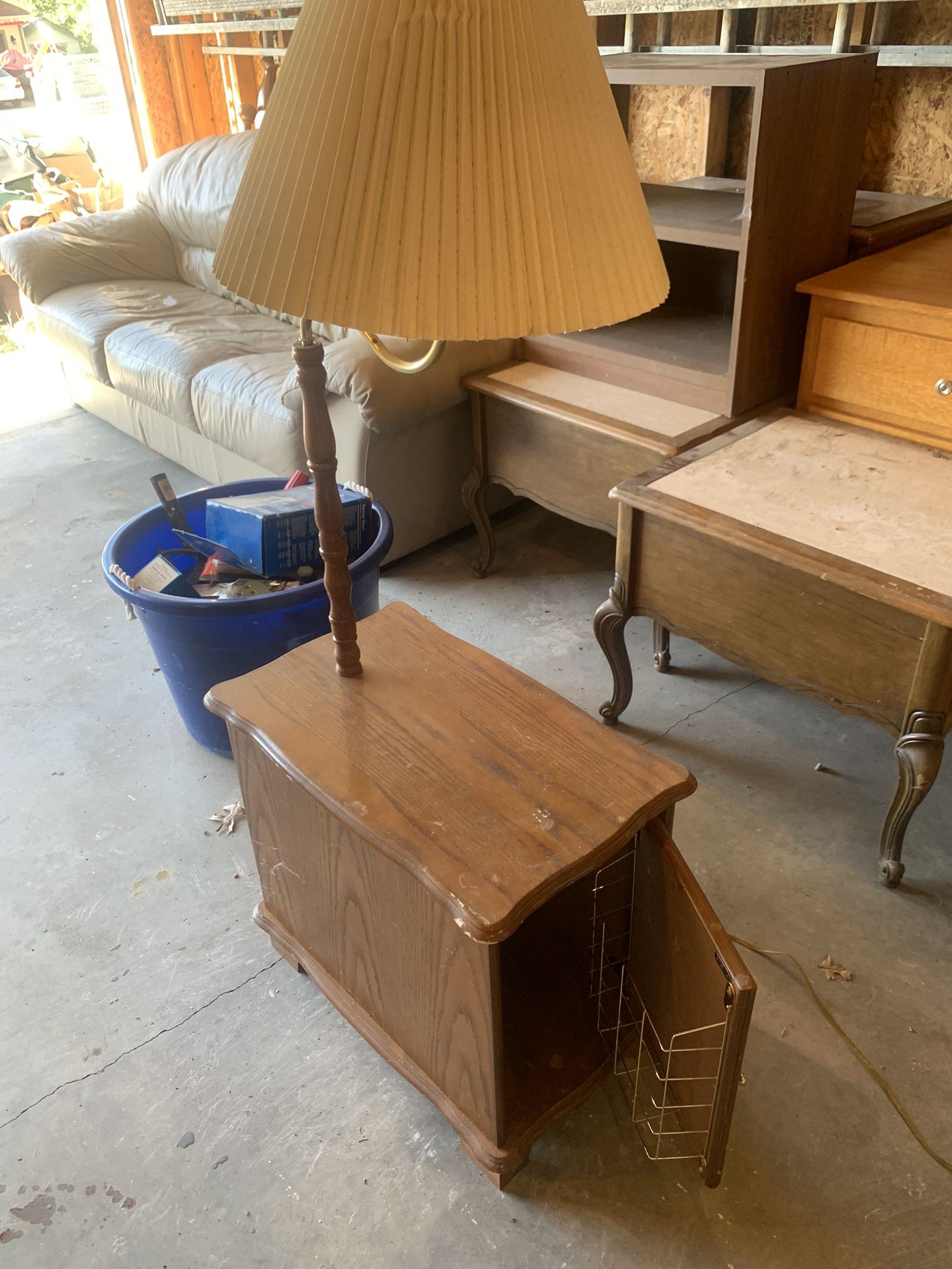 End Table With Integrated Lamp