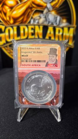 2023 South Africa Silver Krugerrand 5th Anniversary NGC MS69