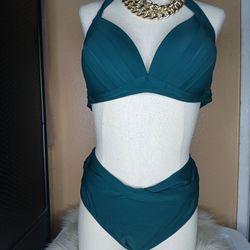 Green Two Piece Bikini 