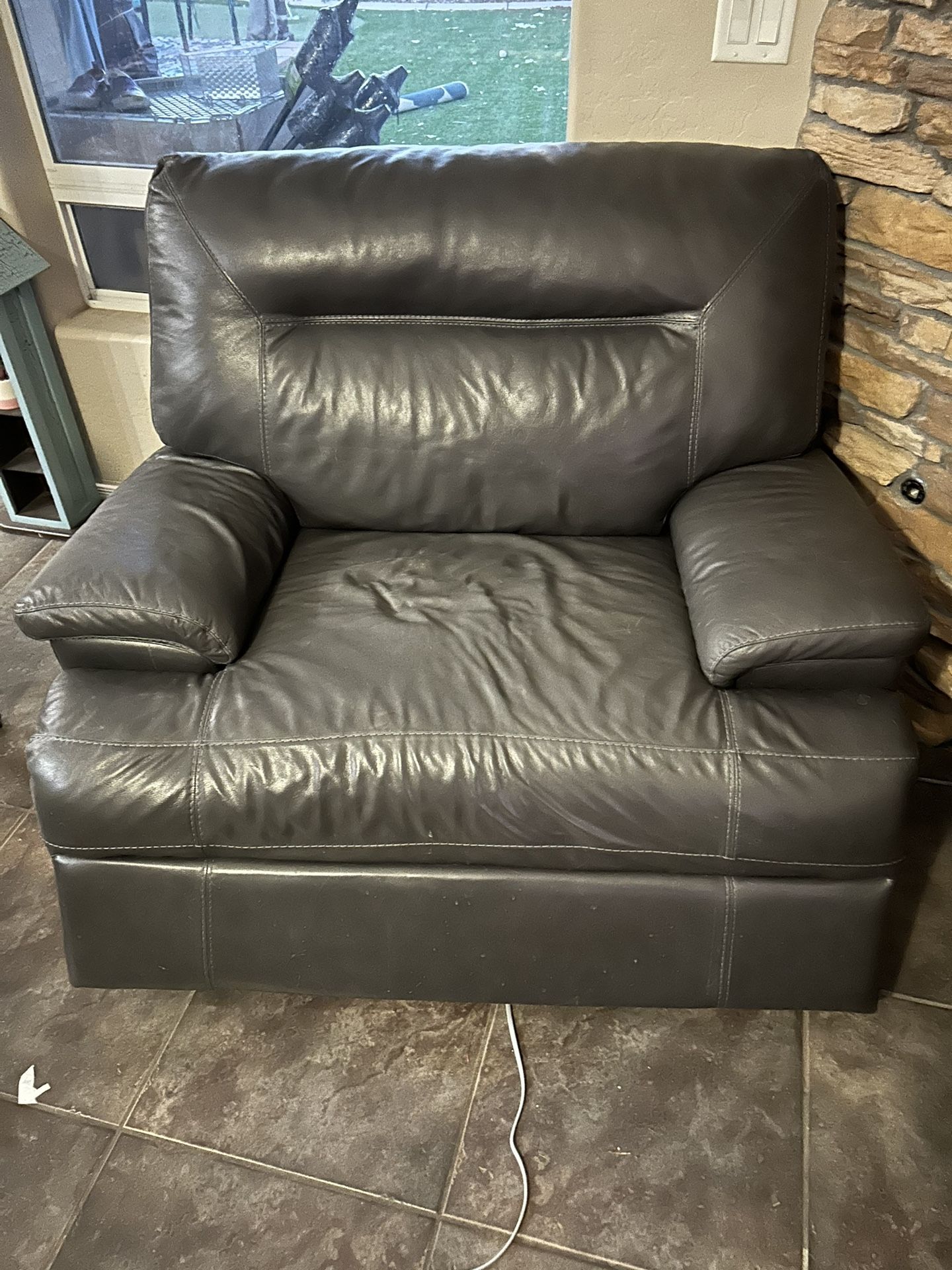 Leather Power Recliner and power reclining couch