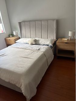 Juego de Cuarto Ashley Full Completo – 2 Mesas de Noche, Dresser y Lámparas