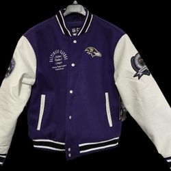 OFFICIAL NFL LICENSED BALTIMORE RAVENS VARSITY JACKET