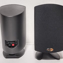 KLIPSCH PROMEDIA 2.1THX Pair SATELLITE SPEAKERS w/ STAND (No Controller)
