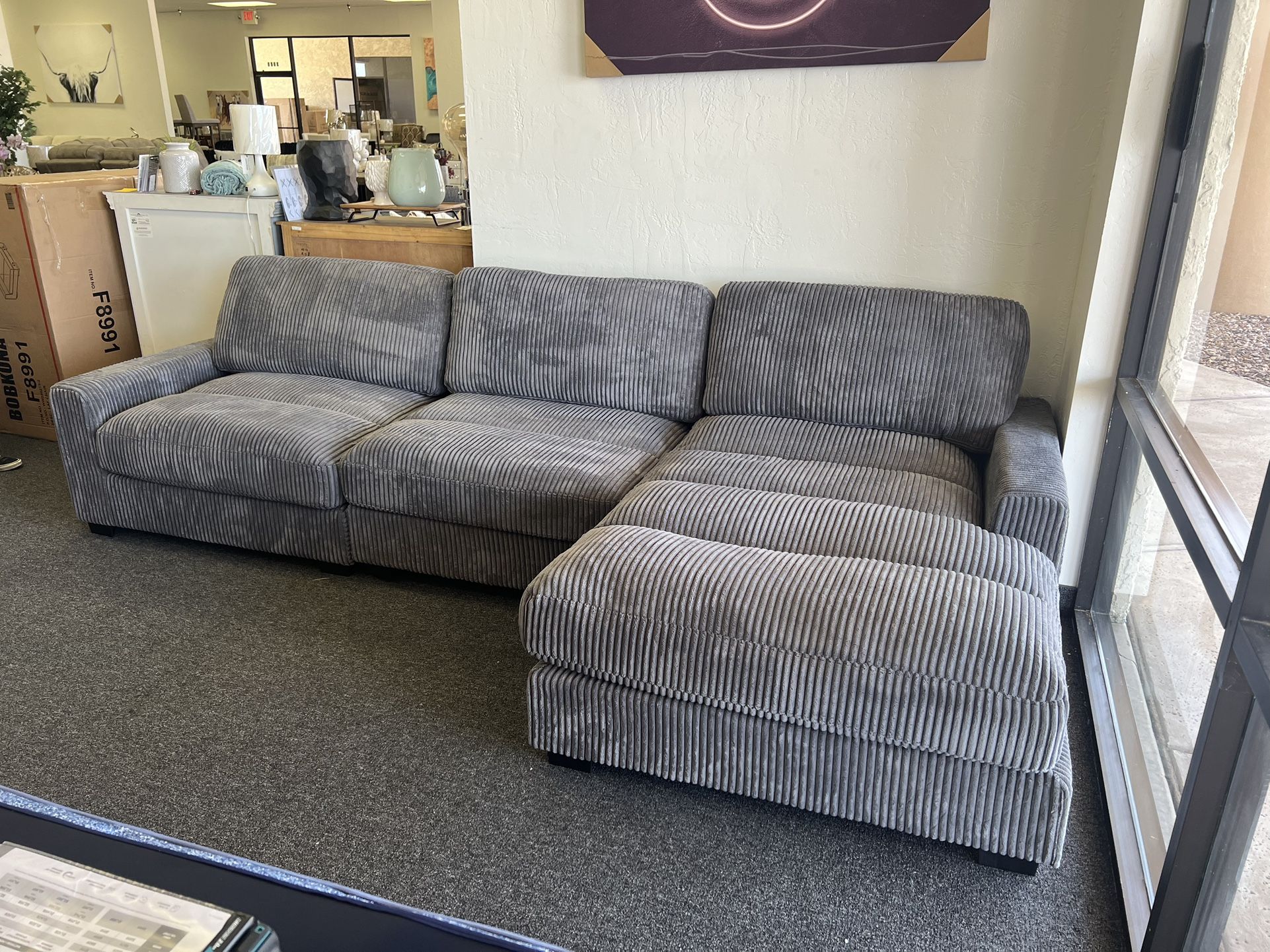 Large Corduroy Sectional