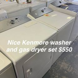 Nice Kenmore Washer And Gas Dryer Set 