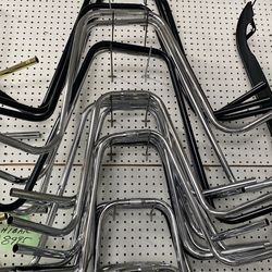 Bicycle handlebars, chrome gold black twisted