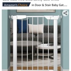 Narrow Baby Gate for Doorway Stair 22.8"-25.5" Wide Pressure Mounted Pet Gate