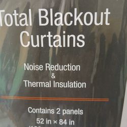 Pair Total Blackout Curtains 