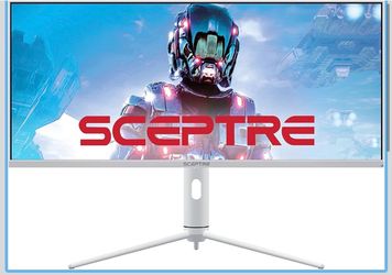 Sceptre IPS 34" White UltraWide Monitor 3440 x 1440p HDR400 1ms up to 144Hz 95% DCI-P3 PIP PBP DisplayPort HDMI USB-C Height Adjustable (E345B-QUN168W