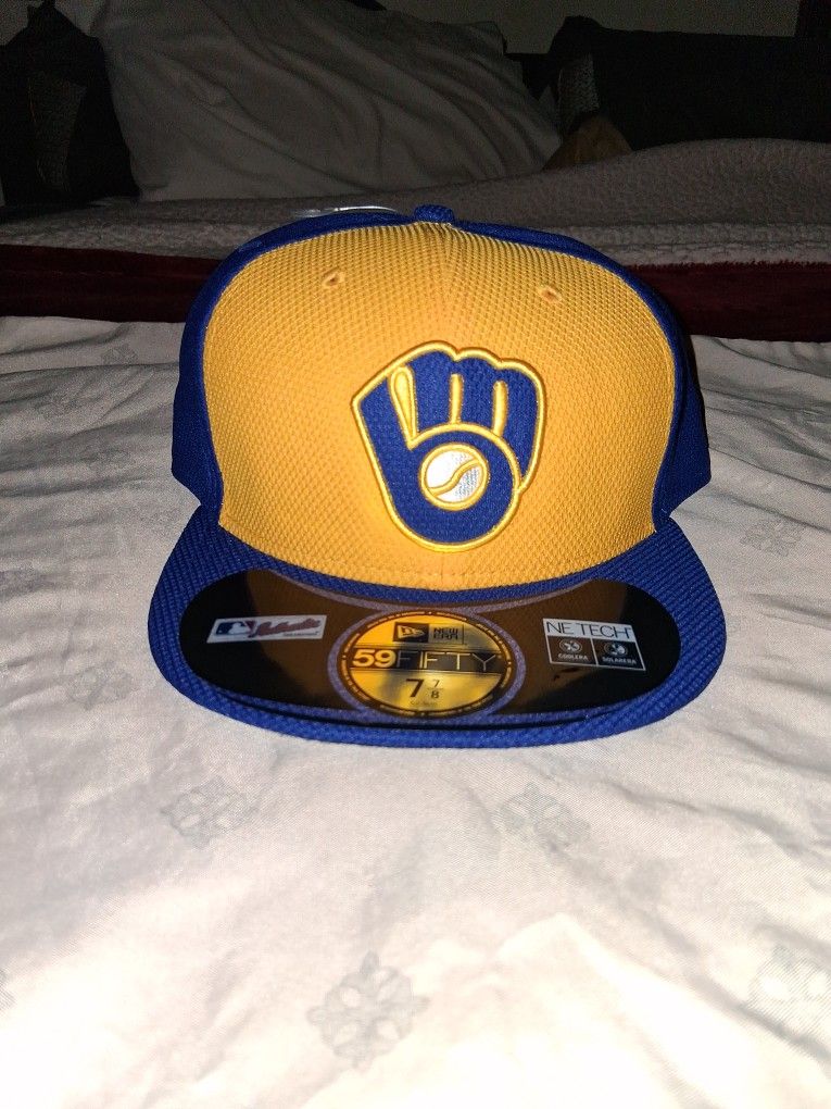New Era 59/50 "Milwaukee Brewers" Fitted Hat Size 7 7/8