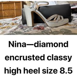Nina Diamond Encrusted Heel 8.5