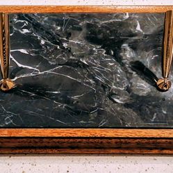 Vintage Marble Double Pen Holder