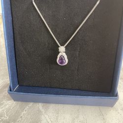 Purple jadeite small gourd necklac