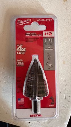 Jam Free Step Drill Bit Metal