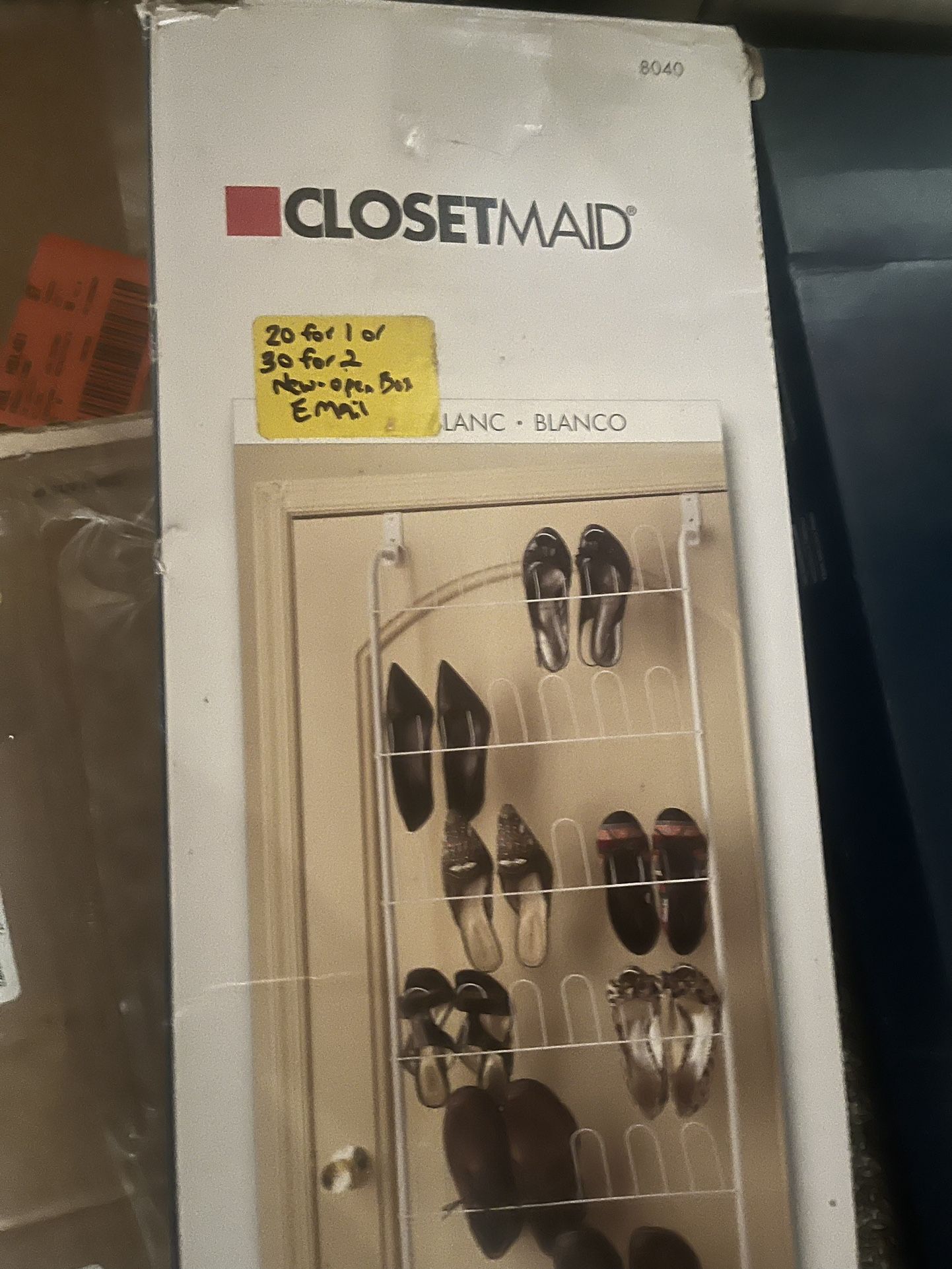 ClosetMaid 8040 18-Pair Over-the-Door Shoe Rack
