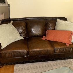 Faux Leather Sofa