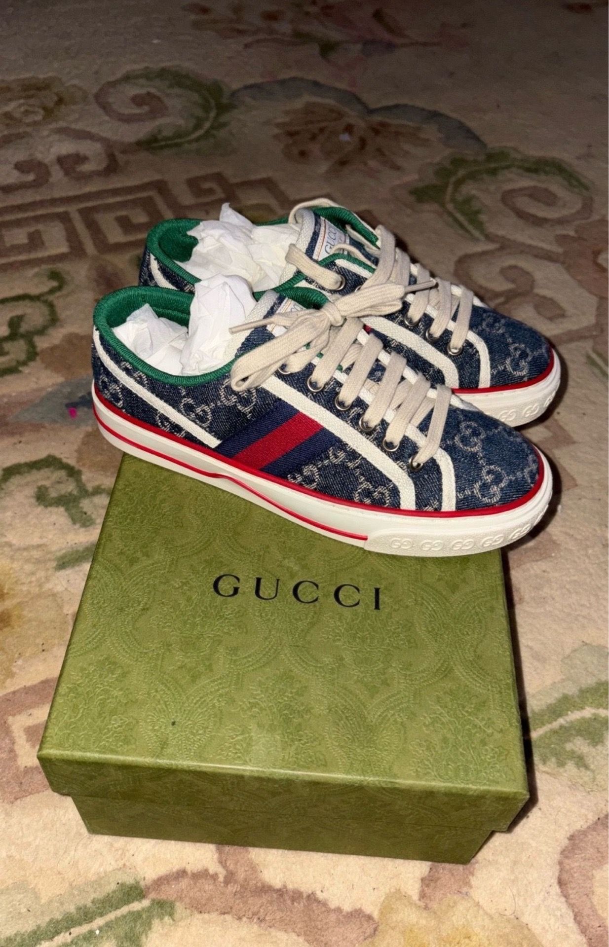 Gucci Shoes New Denim Delave Blue Team