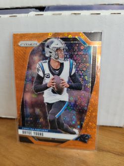 Bryce Young Panini Prizm Orange Carolina Panthers Card
