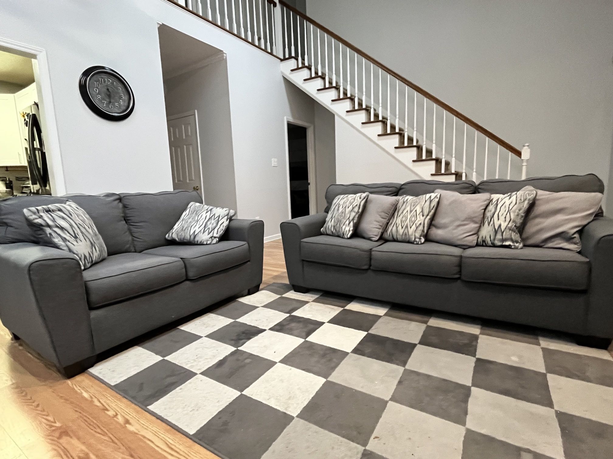 Used Couch + Loveseat Sofa (Optional Rug)