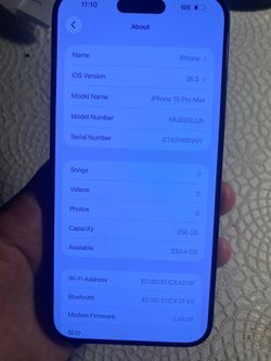 IPhone 15 pro max 256 gb unlocked
