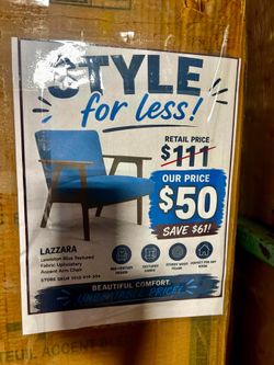 Blue Accent Arm Chair