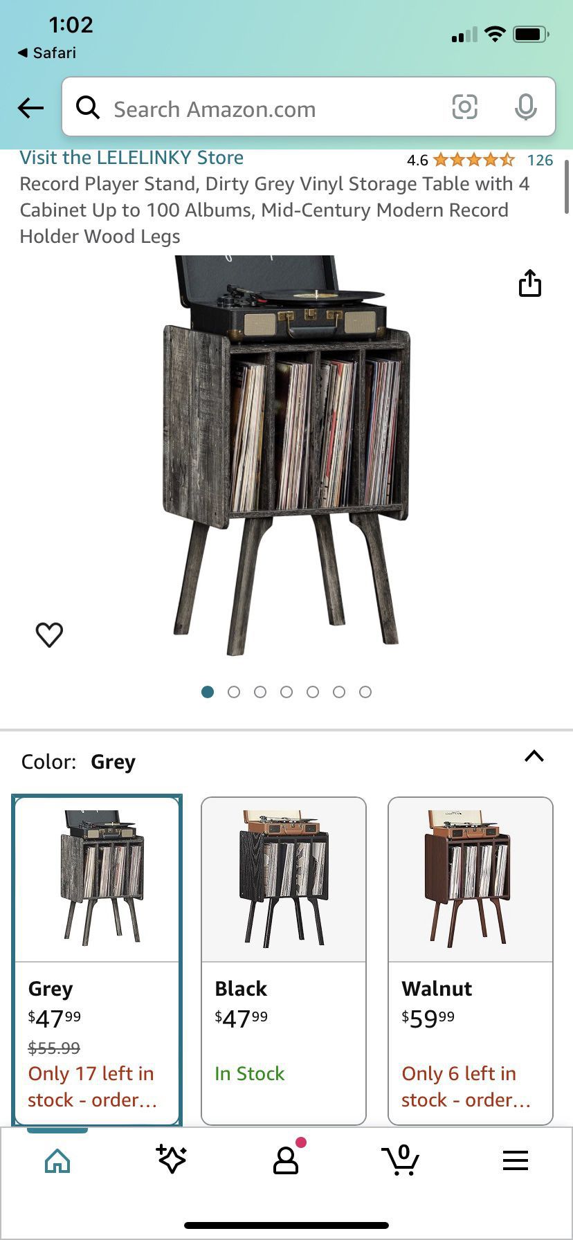Record Player Stand And Storage 