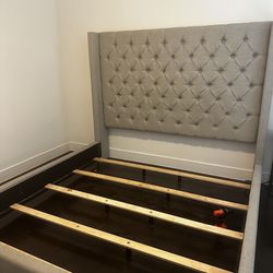 King upholstered bed frame