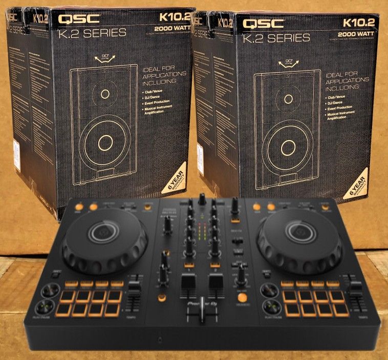 🚨 No Credit Needed 🚨 Pioneer DJ Smartphone Tablet PC MAC Rekordbox Serato Controller QSC K10.2 Speakers Package 🚨 Payment Options Available 🚨 