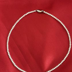 Baby Pearl choker In 925 Silver clasp 2.5mm-3mm Pearls