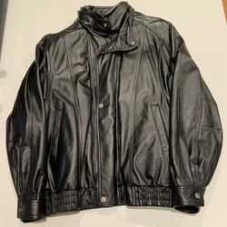 Men’s Insulated Leather Jacket Size 2LT