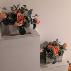 Decoration Artificial Flowers Plants Fake Rose Floral Arrangements in Pot