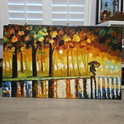Certified Afremov Painting "Bewitched Park" 