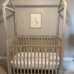 Restoration Hardware Crib/Toddler Bed And Matching Dresser