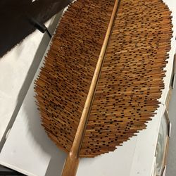 Decorative Wooden Leaf Platter / Table Centerpiece