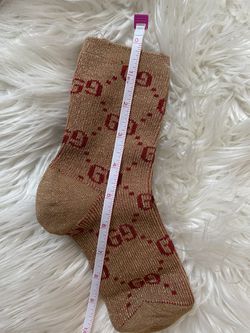 Brown sparkly Gucci socks new