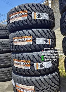 33x12.50R18 LT Arroyo Mud Terrain Set of Tires Installed and Balanced Set de Llantas Nuevas Instaladas y Balanceadas