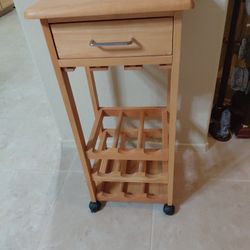 Wood Wine Cart