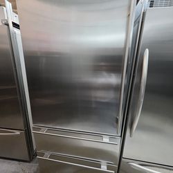 36" SUB ZERO BUILT IN BOTTOM FREEZER STAINLESS STEEL