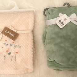 2 New Nice Baby Blankets