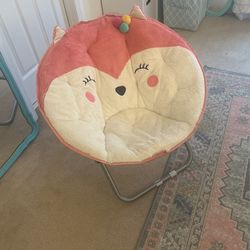 Girl Plush Folding Chair