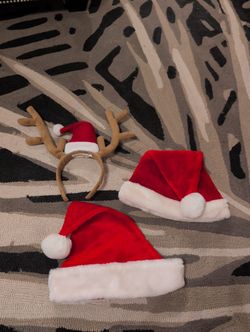 Santa Hats And Antler Headband