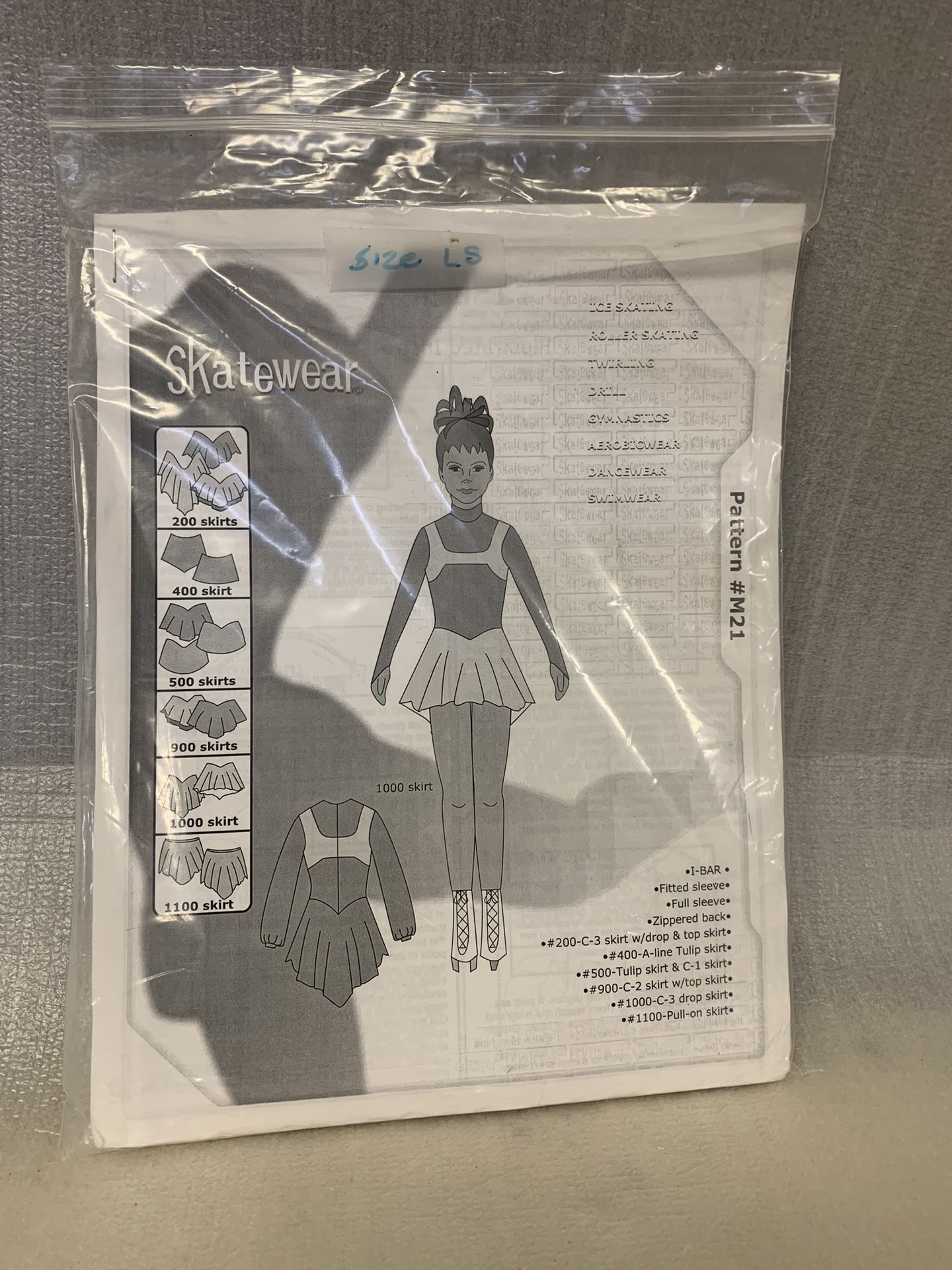 Vintage 1980s Ice Skating Costume Pattern by Specialty Sportwear Skatewear