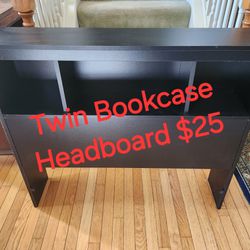 New  - Twin Size Bookcase Headboard $25